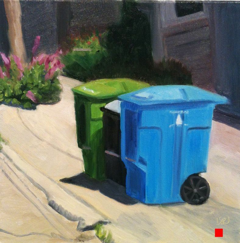 Tuesday Trash Day by Linda Rosso